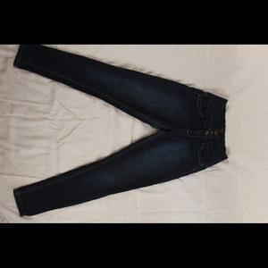 I am selling a black and blue Jean leggings, size 3,good condition
